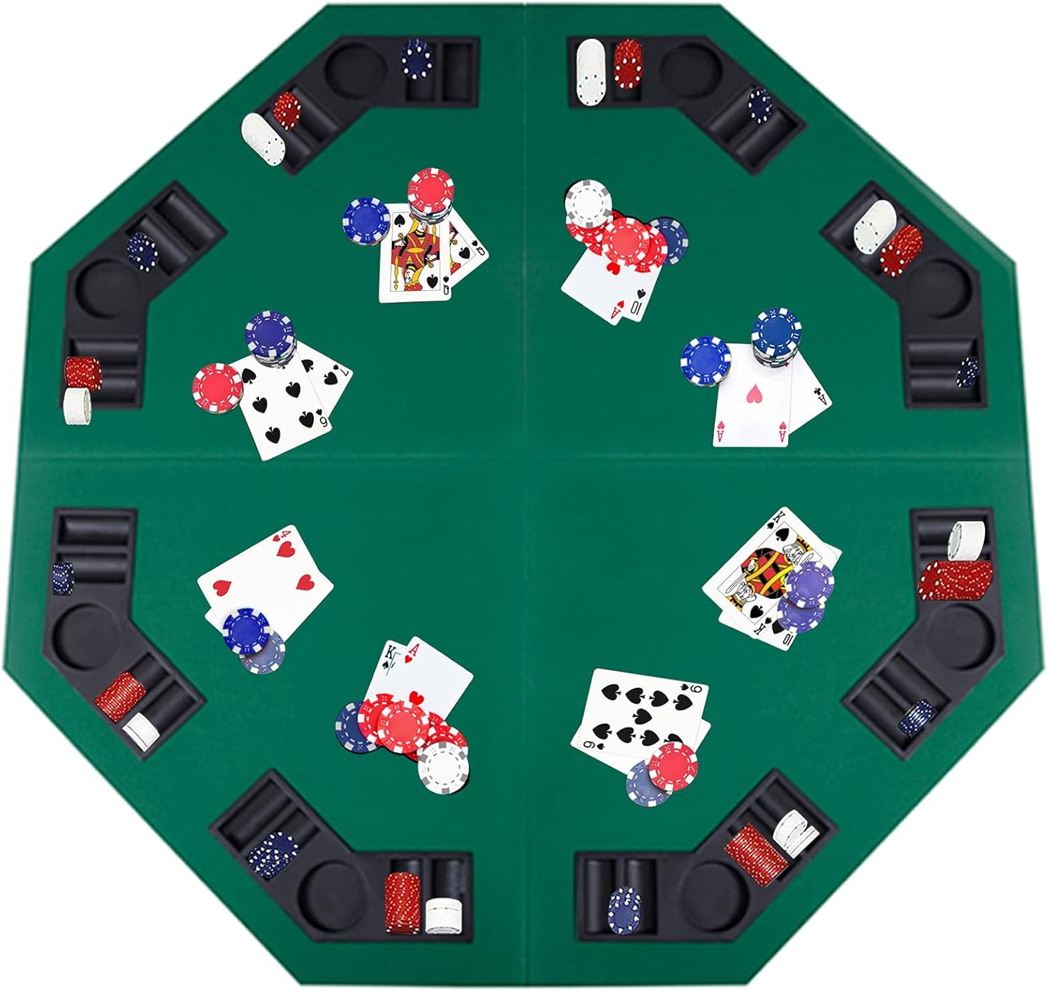 ReunionG 48" Foldable Poker Table Top, 8Player AntiSlip