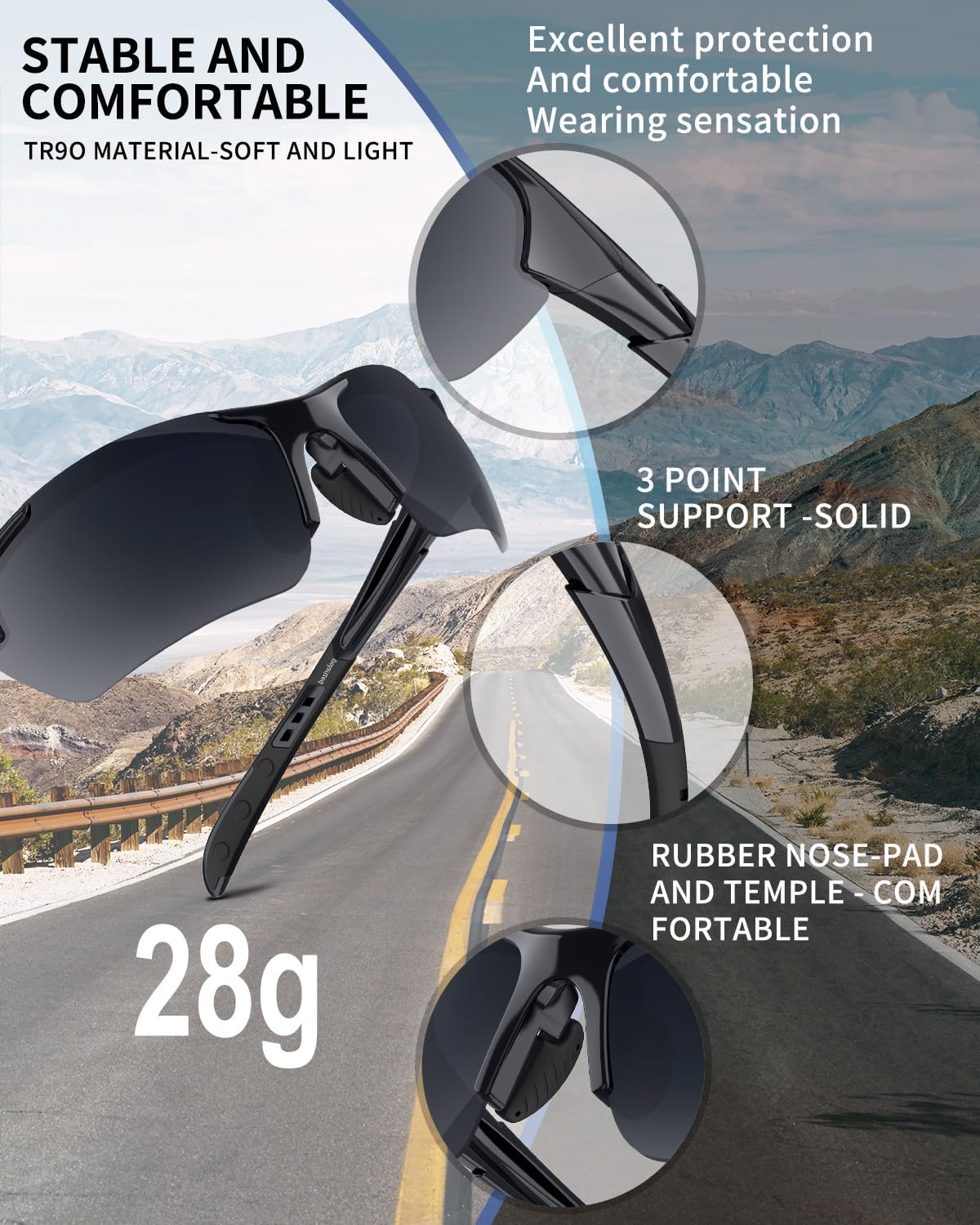 Polarized Sports Sunglasses for Men Women Youth Baseball Running Cycling Driving Fishing Tennis Golf Motor TAC UV400 TR90 - Image 2