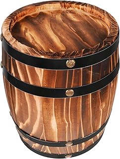 -Aging Barrel, Wooden Whisky Barrel Pail Wooden Barrel Ornament for Home Kitchen Bar Decoration