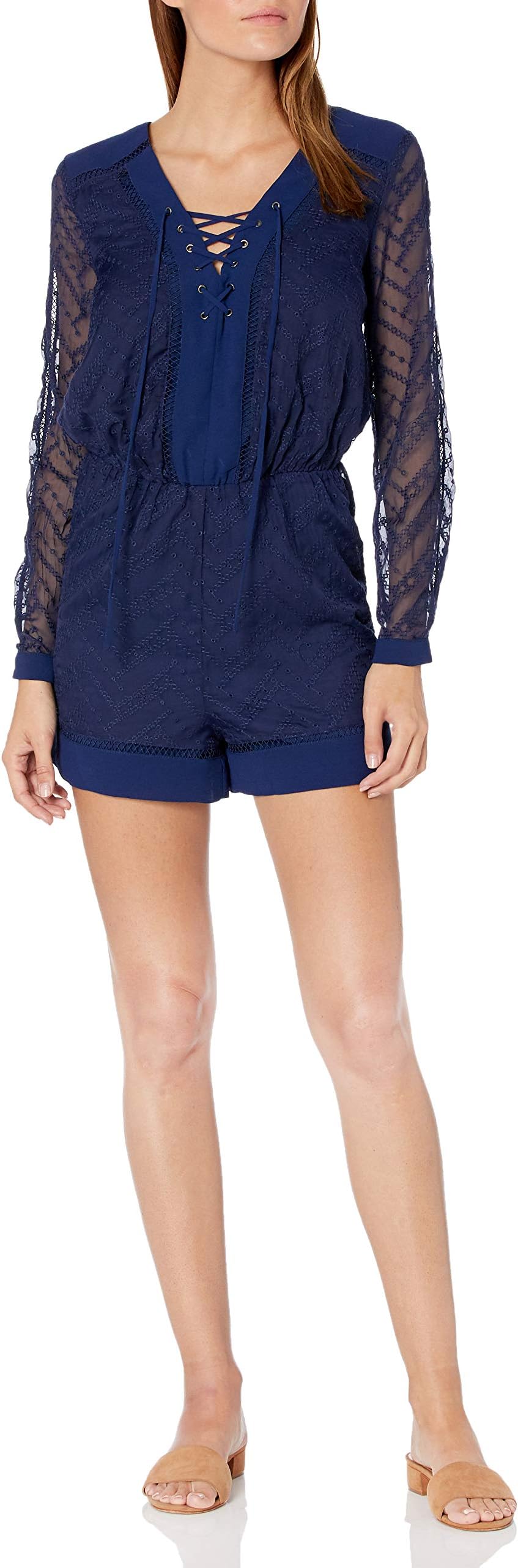 Adelyn Rae Women's Embroidered Romper