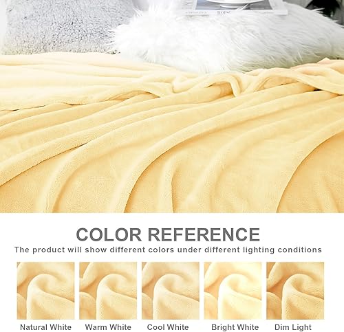 Vista 131 de Hansleep Manta de vellón tamaño individual, color verde azulado, suave y acogedora manta de franela mullida para cama, sofá, viajes, campamento