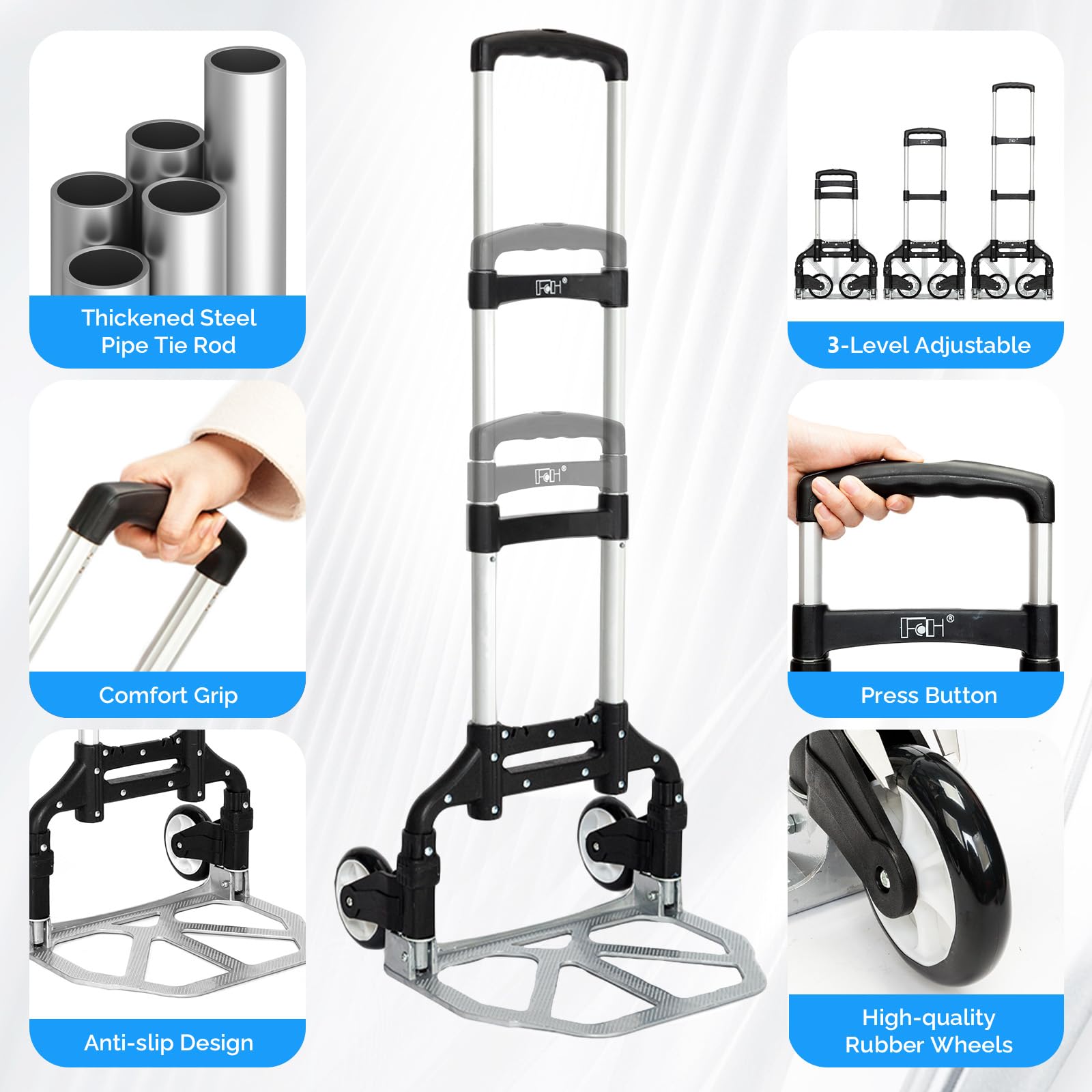 FCH Folding Hand Truck - Portable & Durable -6 FCH Folding Hand Truck - Portable & Durable -6