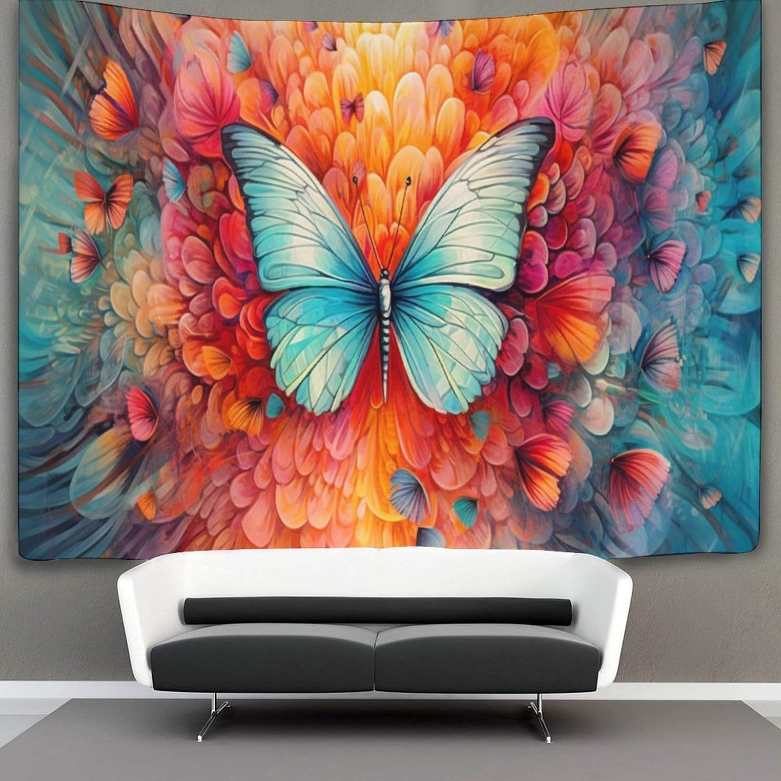 kaiyun Butterfly Tapestry Bedroom Aesthetic Indie Wall Room Decor Wall Hanging,Wall Art 180cmx230cm