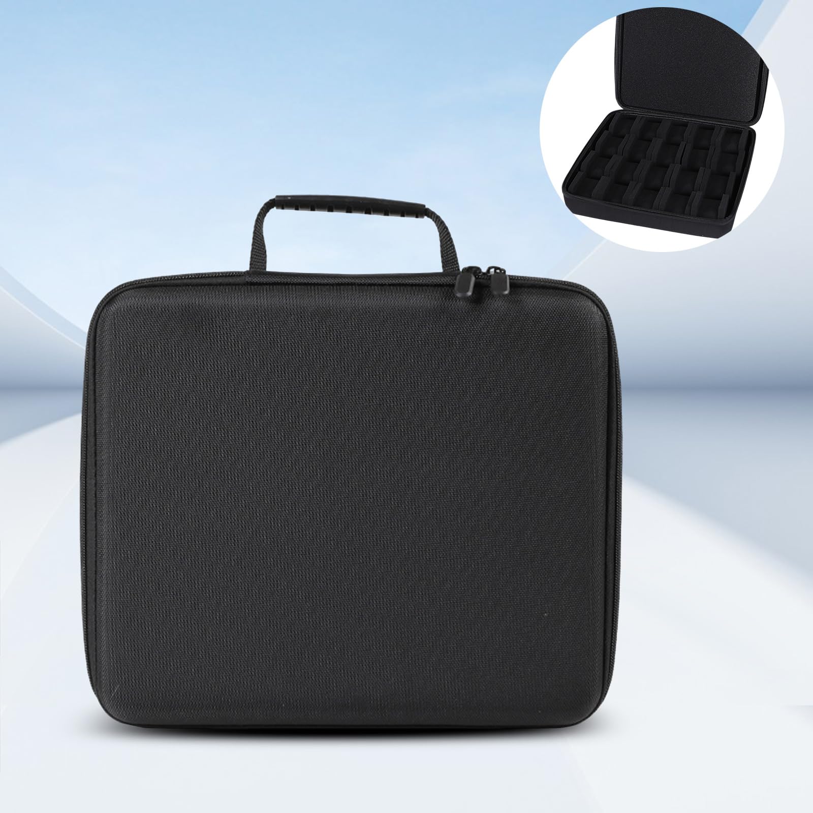 Caja protectora de almacenamiento con 20 ranuras para pulsera, joyas, relojes, objetos pequeños, organizadores de dispositivos, uso diario, viajes, organizadores de relojes para coleccionistas