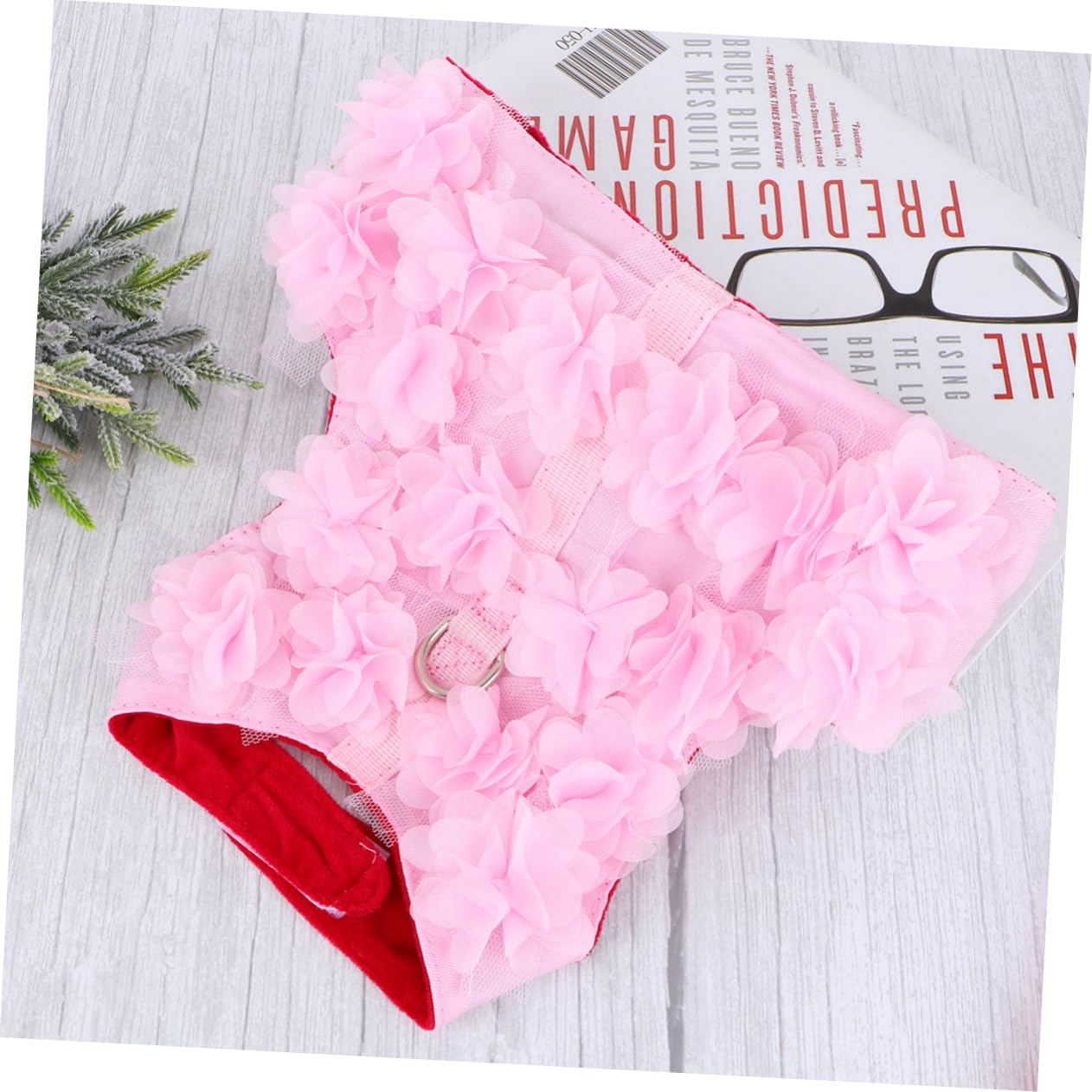 Angoily 3stücke Blumen-hundegeschirr XL Verstellbares Atmungsaktives Brustgeschirr Mit Niedlichem Blumen-Design Für Kleine Und Mittelgroße Hunde Für Frühling Und Sommer Atmungsaktive