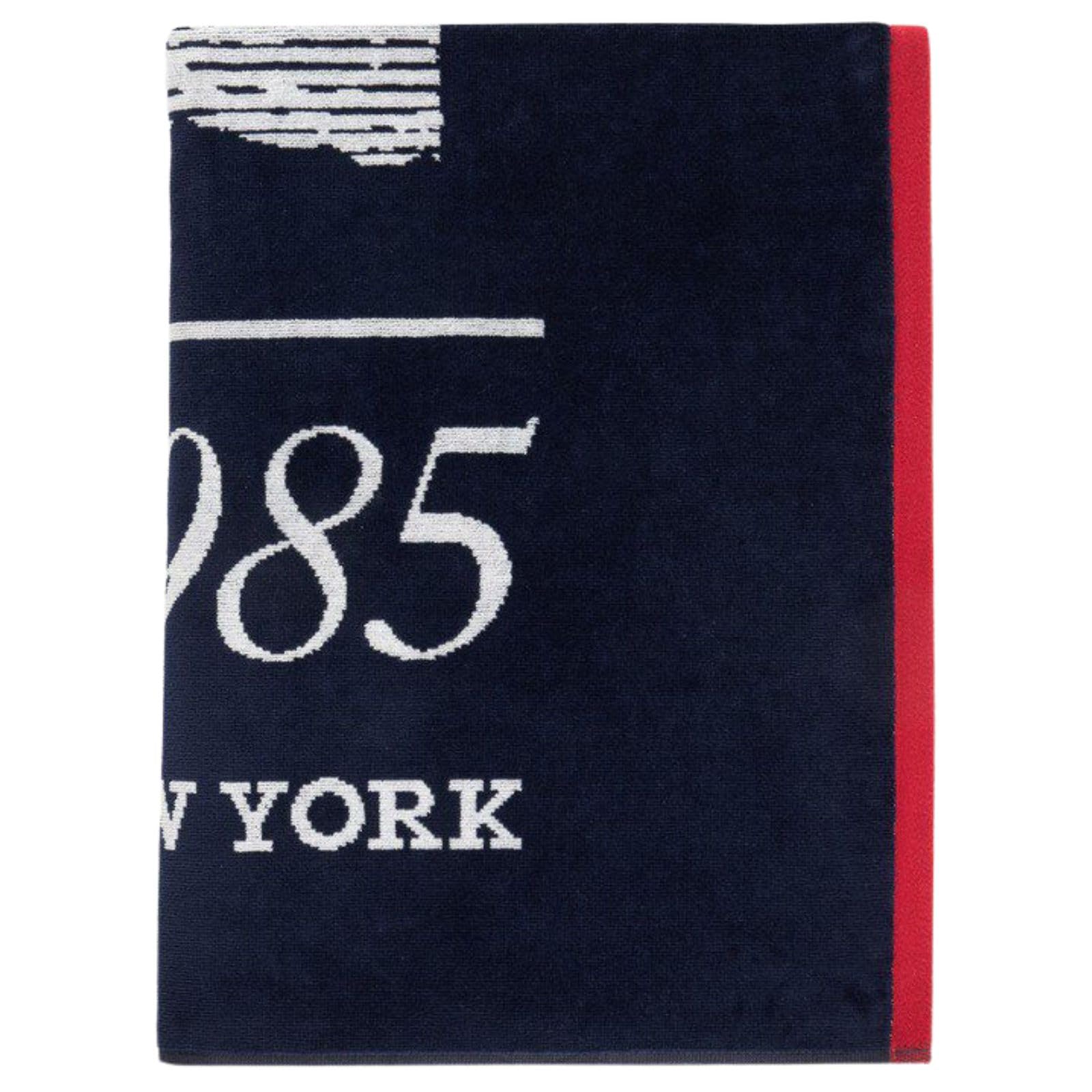 Tommy Hilfiger Serviette de Plage Piscine Plage Serviette Maxi en Éponge de Pur Coton Chenillé Motif: Skipper 51 Taille: 90 x 170 cm
