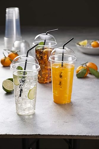Miniatura 17 de Vasos de PET transparentes para café helado, batido, bebidas frías, granizado, batidos, Slurpee, helado, postre, fiesta, vasos desechables