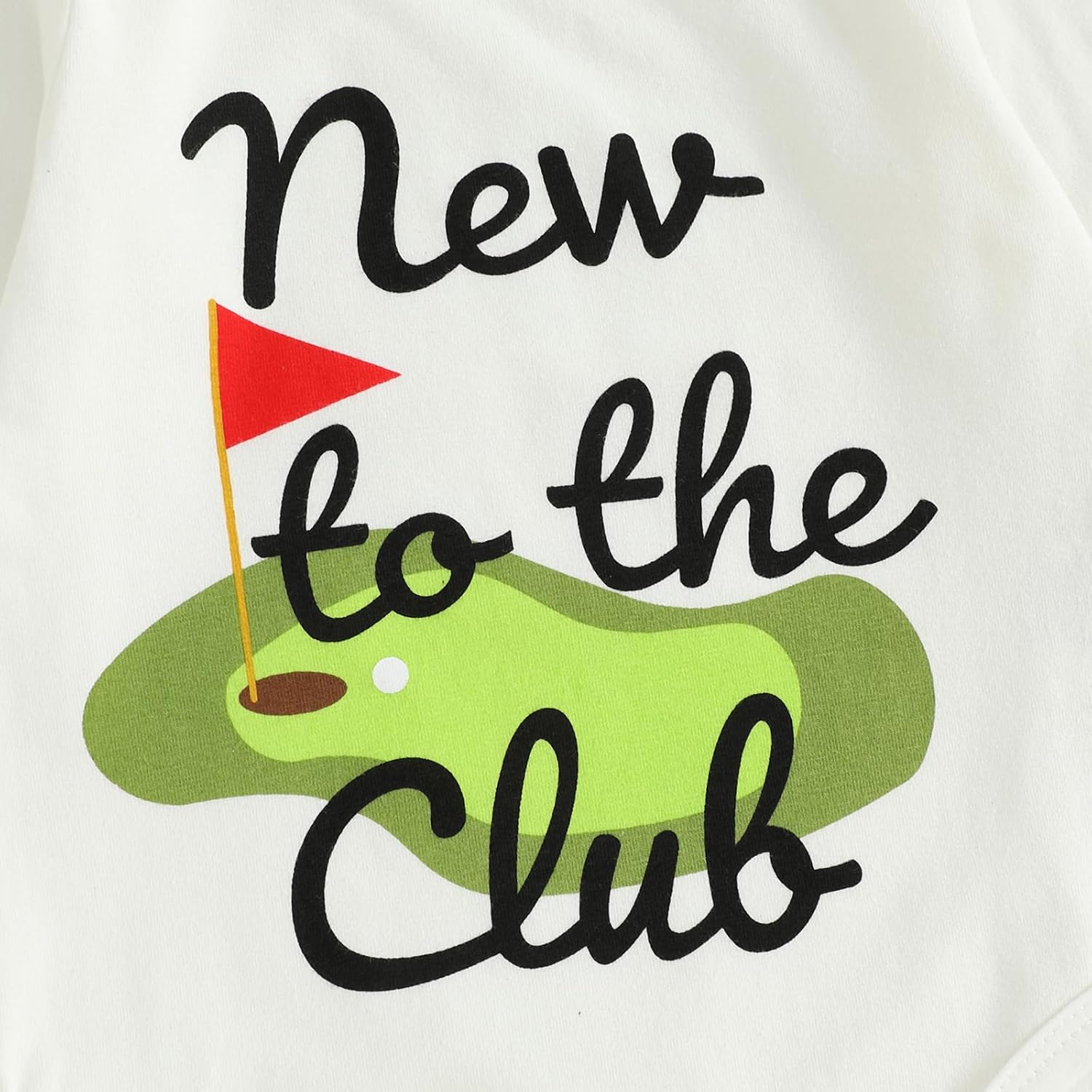 Newborn Baby Boy Golf Outfit New to the Club Baby Onesie Golf Romper Pants Set Hat Infant Coming Home Fall Clothes - Image 5