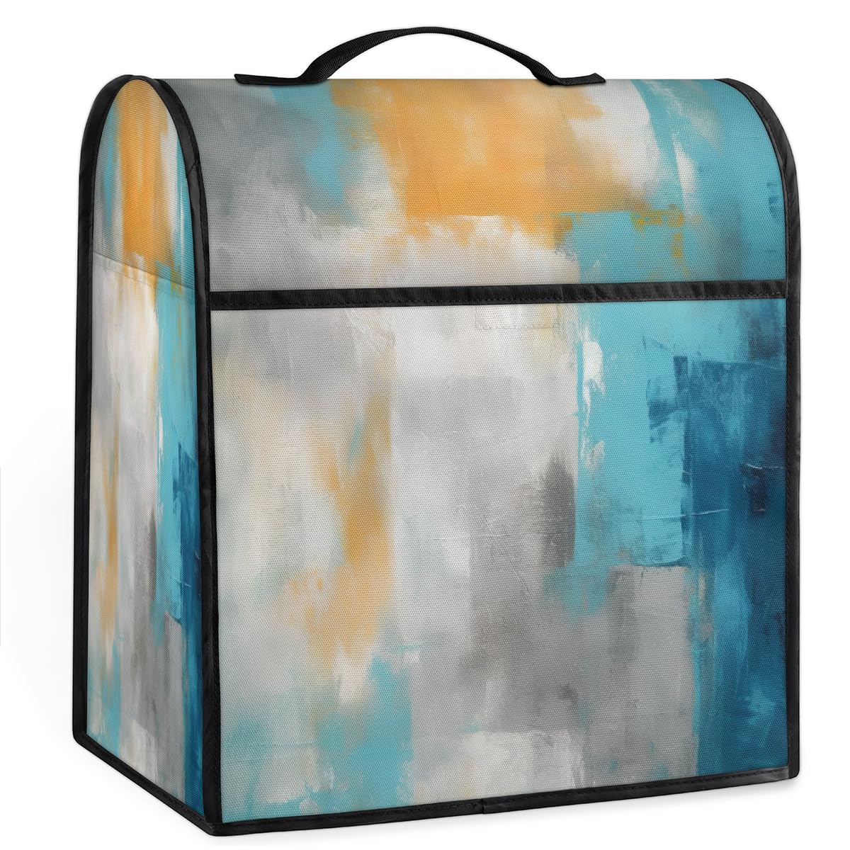 Coffee Maker Cover Abstract Oil Painting Kitchen Appliance Covers Small Appliance Covers Blender Cover Juicer Cover Dust Covers for Kitchen Appliances with Top Handle and Pockets,Washable,B215