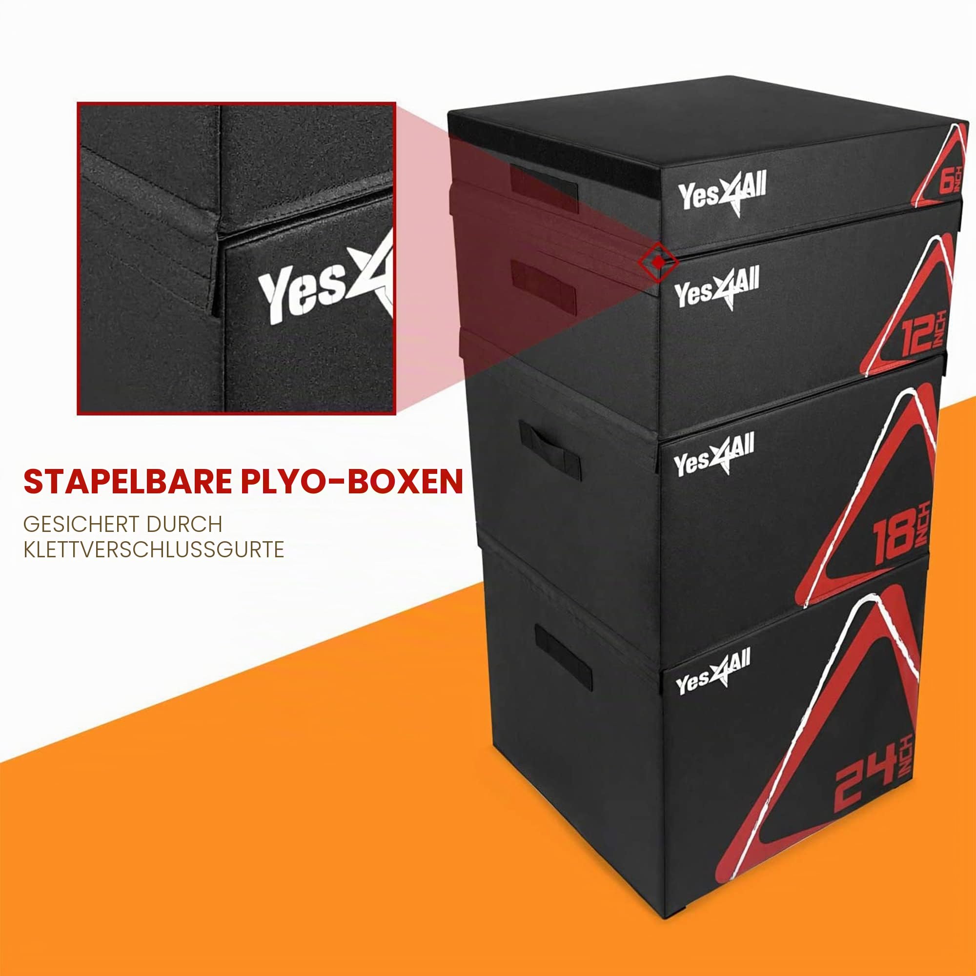 Yes4All 3 in 1 Foam Plyo Box, Plyometric Box Platform for Jump Training, MMA & Conditioning