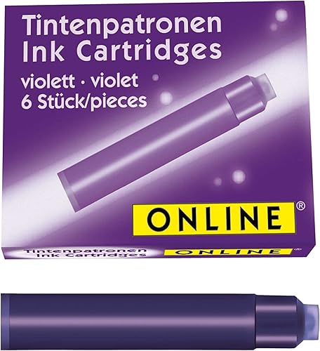 ONLINE 6x Recharges d'encre pour stylos-plumes I compatible avec Pelikan, Stabil
