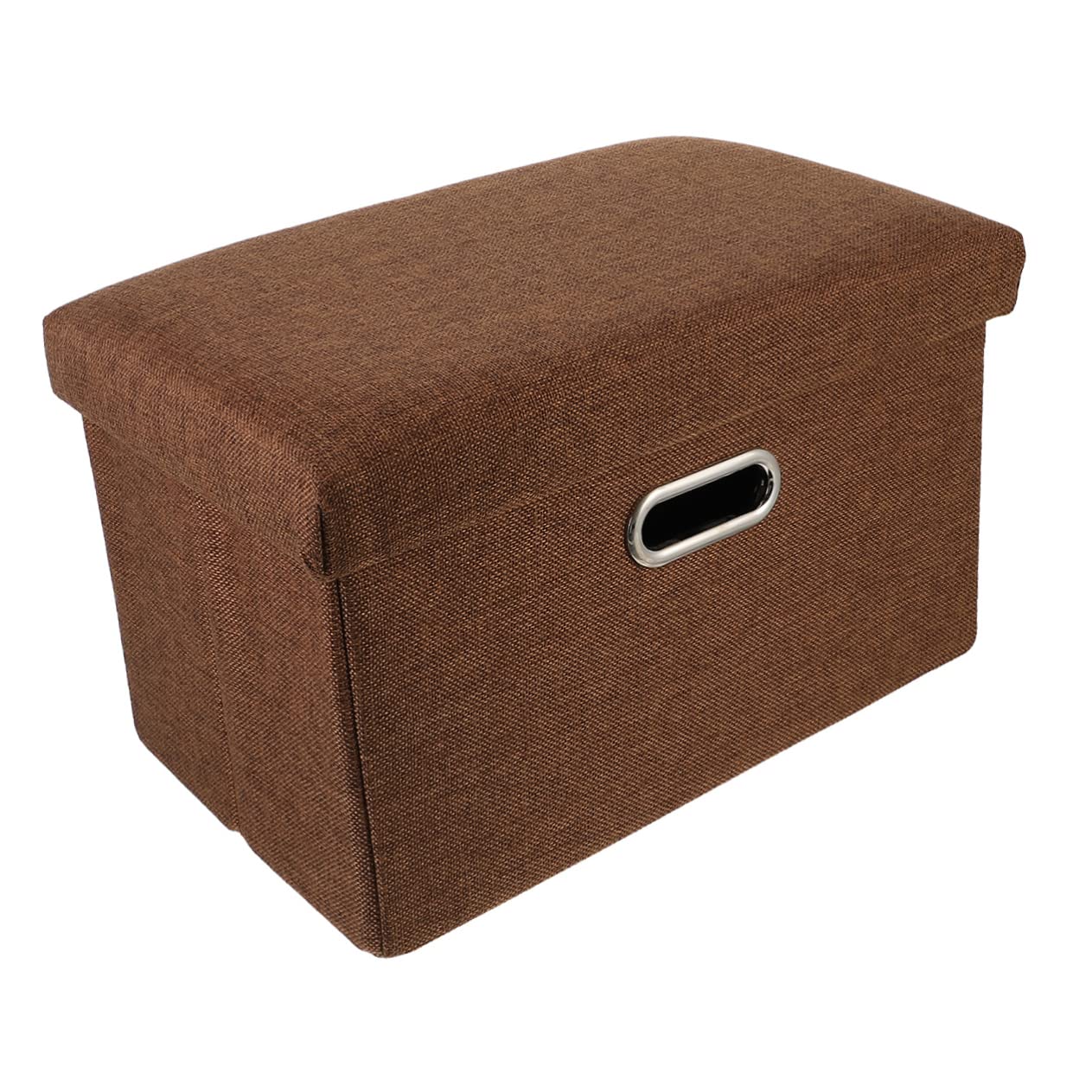 Boîte de rangement pliable marron pour un salon ordonné et accueillant