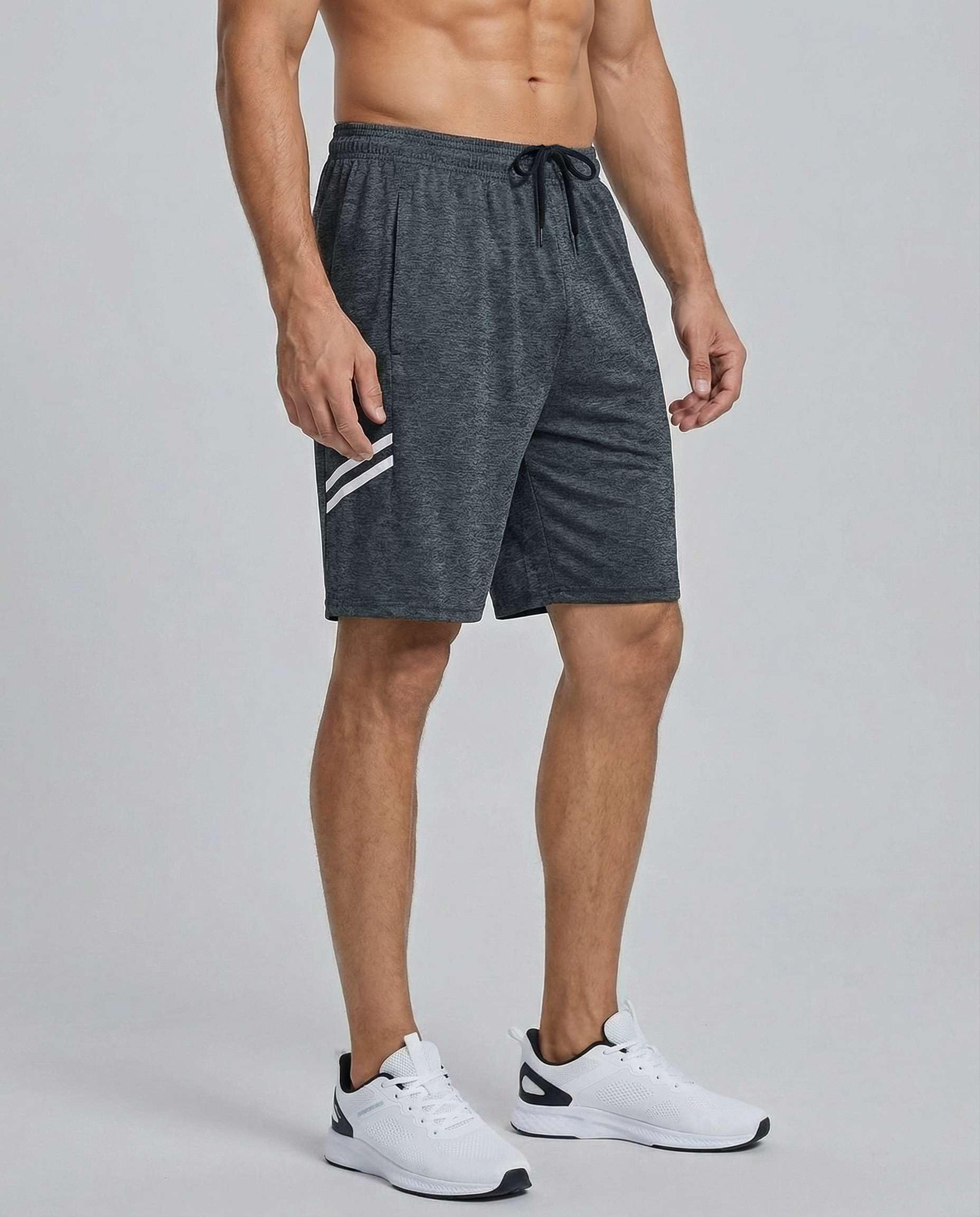 Real Essentials Herren Tennis-Shorts Fitness-Shorts