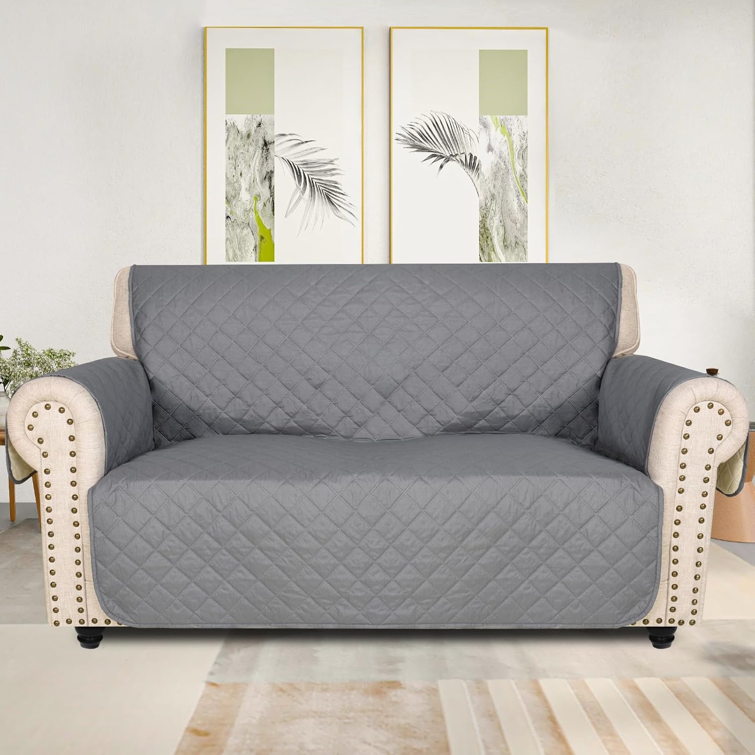 CACXKEP 犬用防水ラブシートカバー ソファプロテクター 特大ソファ