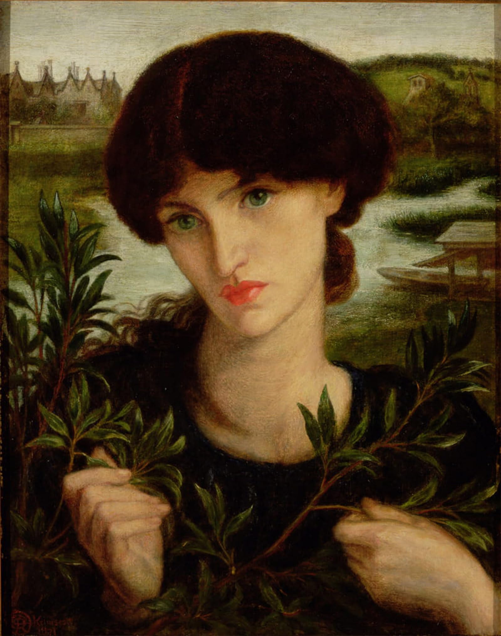 SERENDIPITP Retro Picture Poster Wall Art Pictures Painting Water Willow by Dante Gabriel Charles Rossetti Wall Art Canvas Print for Wall Decor 60x90cm