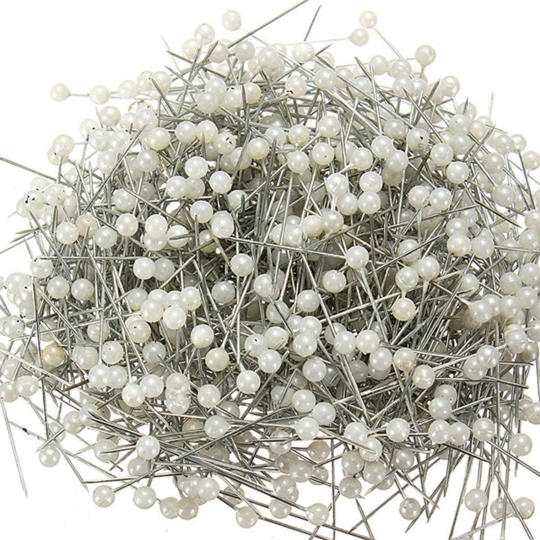 DIY Crafts Design No # 3, Pack of 960 Pcs, Decorative Round Faux Pearl Head Corsage Sewing Pins Straight Dressmaking Pins (White) Sewing Pins Straight (Design No # 3, Pack of 960 Pcs)