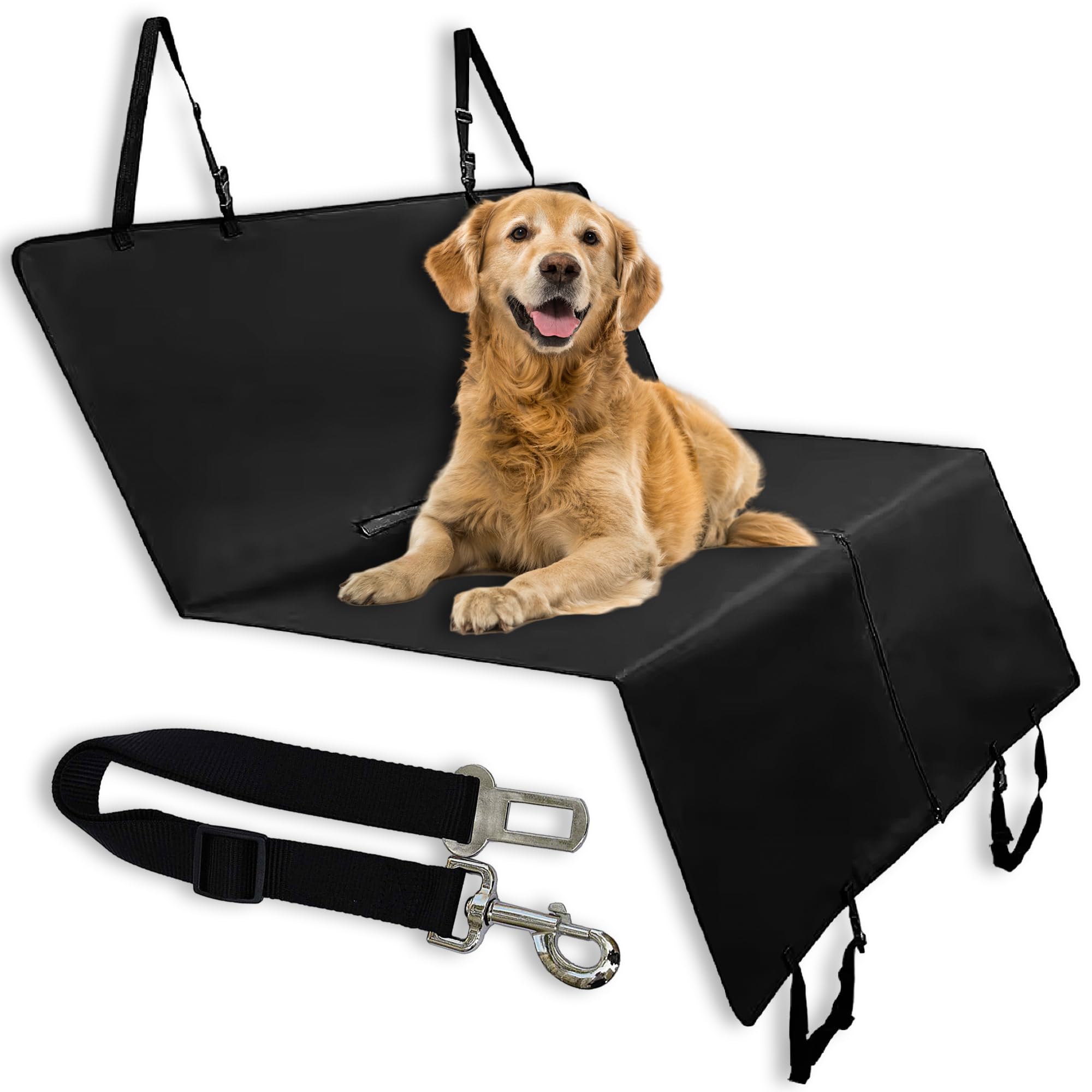 Northcamp Funda Coche Perro Impermeable y Resistente Que Incluye Cinturon Seguro para Perro - Protector para Perros para el Asiento Trasero Universal Que se Puede Utilizar Tambien para Maletero