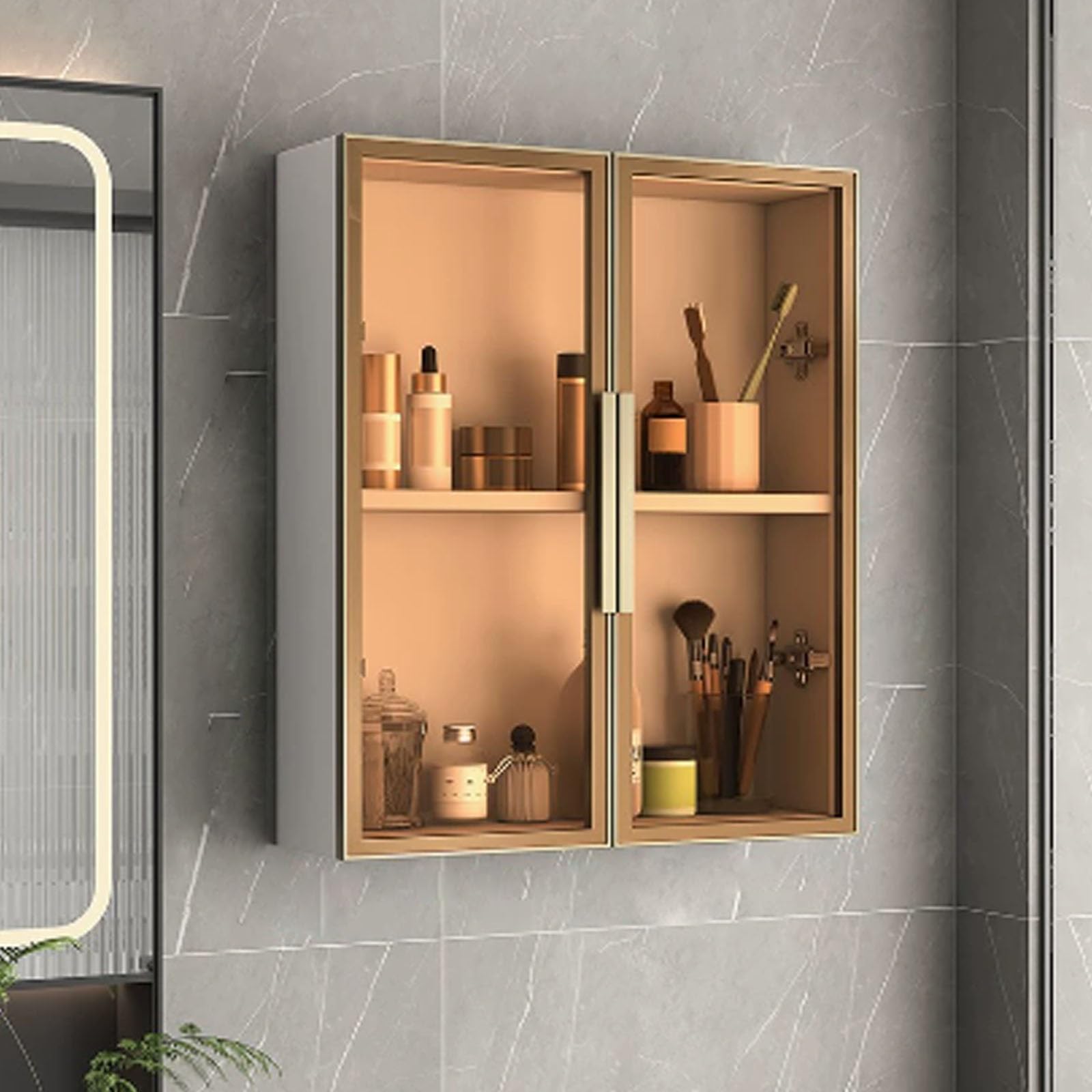 Armoire murale de salle de bain miroir pour optimiser les petites toilettes