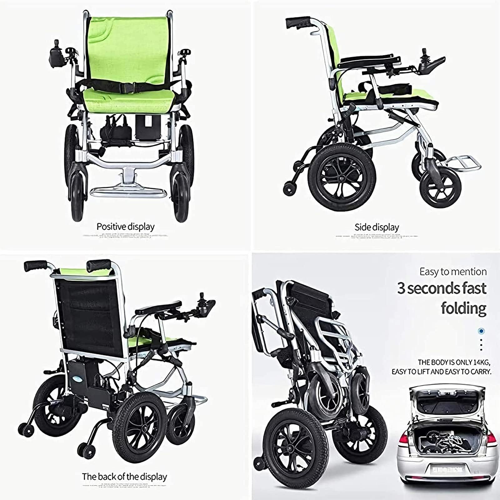 Silla de ruedas eléctrica para adultos, scooter de movilidad, ligero, plegable, resistente a la intemperie, portátil, eléctrico, batería doble, móvil compacto y resistente, para viajes, adultos
