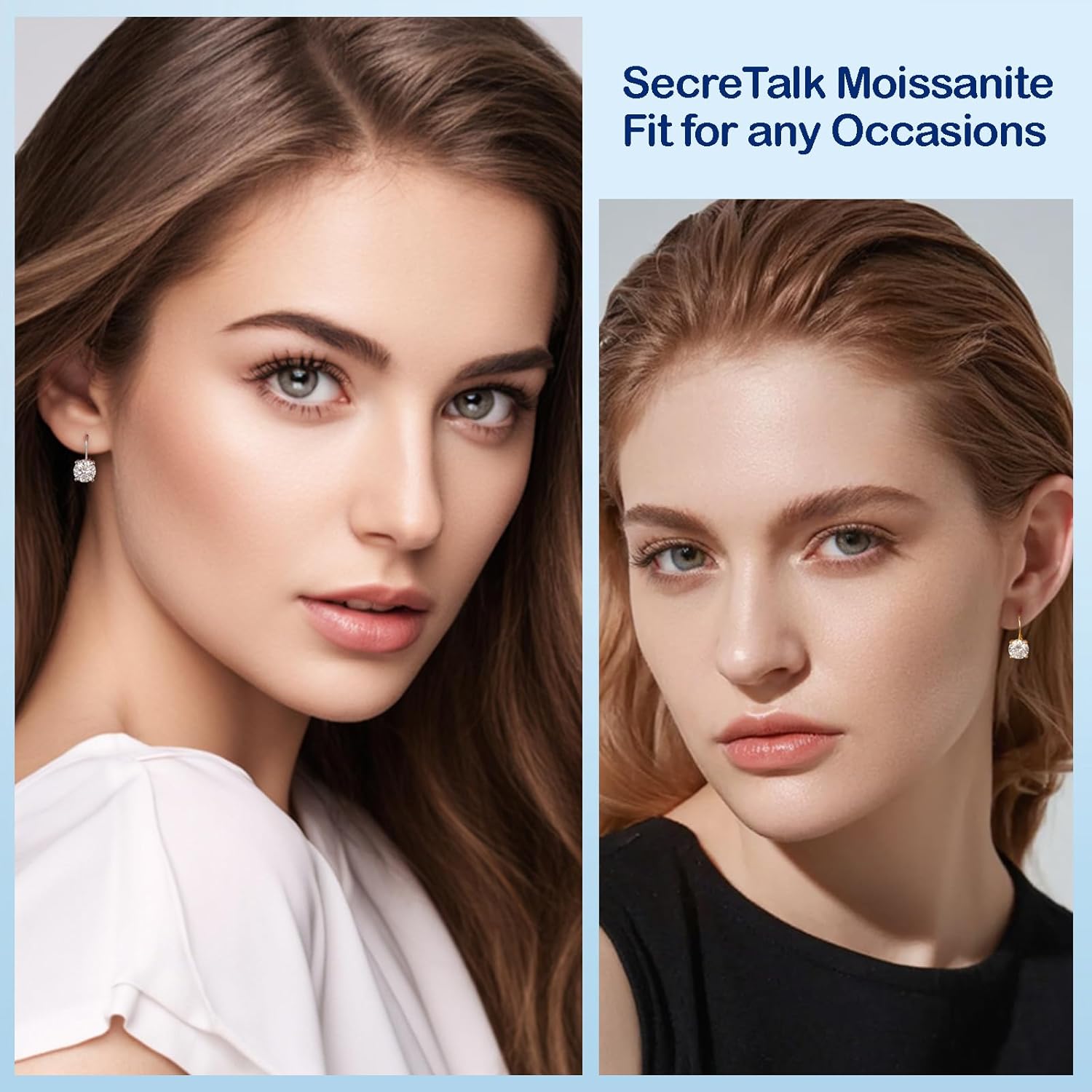 Moissanite Dangle Earrings for Women,2-4CT 18K White Gold Plated 925 Sterling Silver D Color Drop Earring, Jewelry for Wife Her Birthday Wedding - Image 4