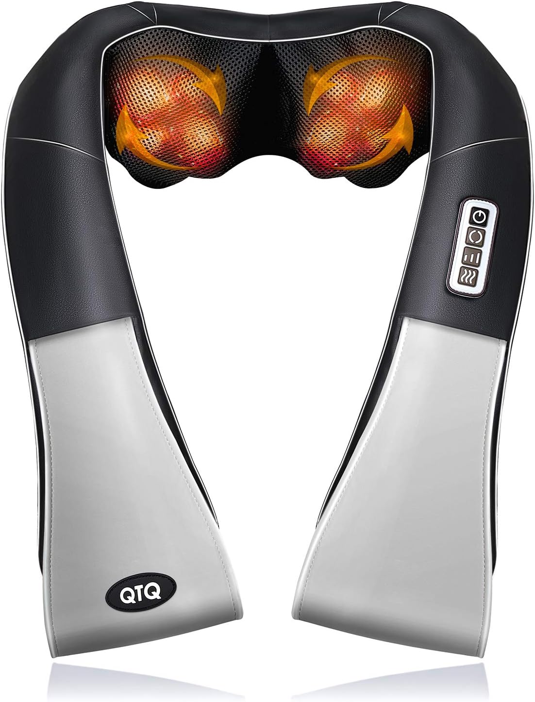 QTQ Neck Massager, Shiatsu Neck Massager, with Heating Kneading Function, Deep Tissue Massage for Neck/Back/Shoulder, Relieve Pain and Muscle Tension (Upgraded)