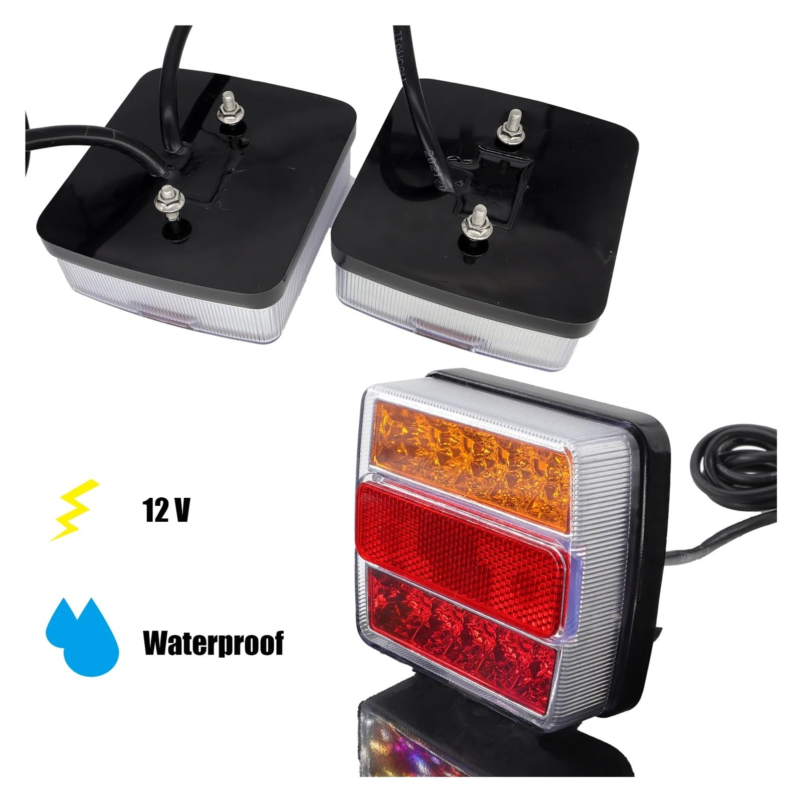 1 zestaw 10 m 7 wtyk pinowy 12 V 16 Led świateł holowniczych przyczepy tylne światło kierunkowskazów tylnych lampka tablicy rejestracyjnej ciężarówka RV Akcesoria do Kamperów i Samochodów Kempingowych
