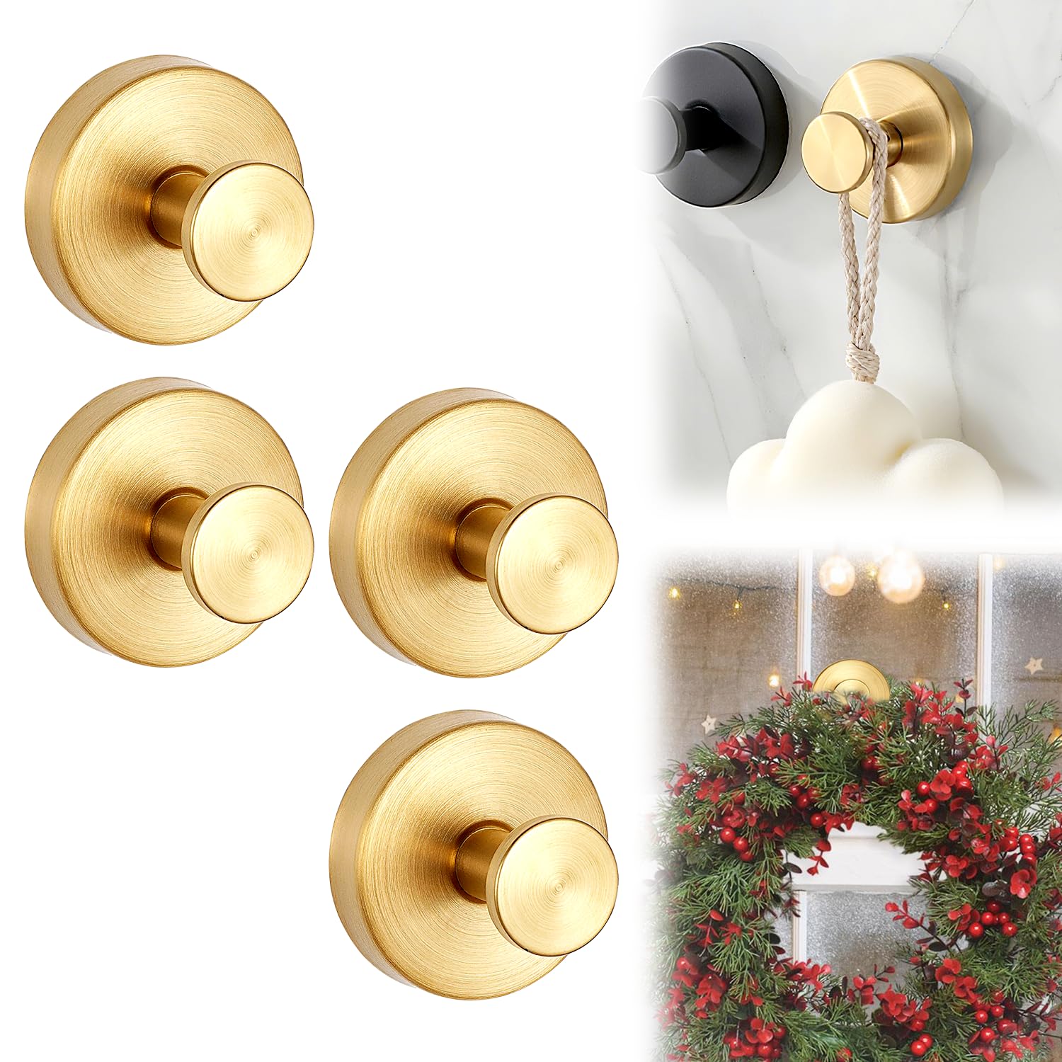 Opeximatun Gold Suction Cup Hooks