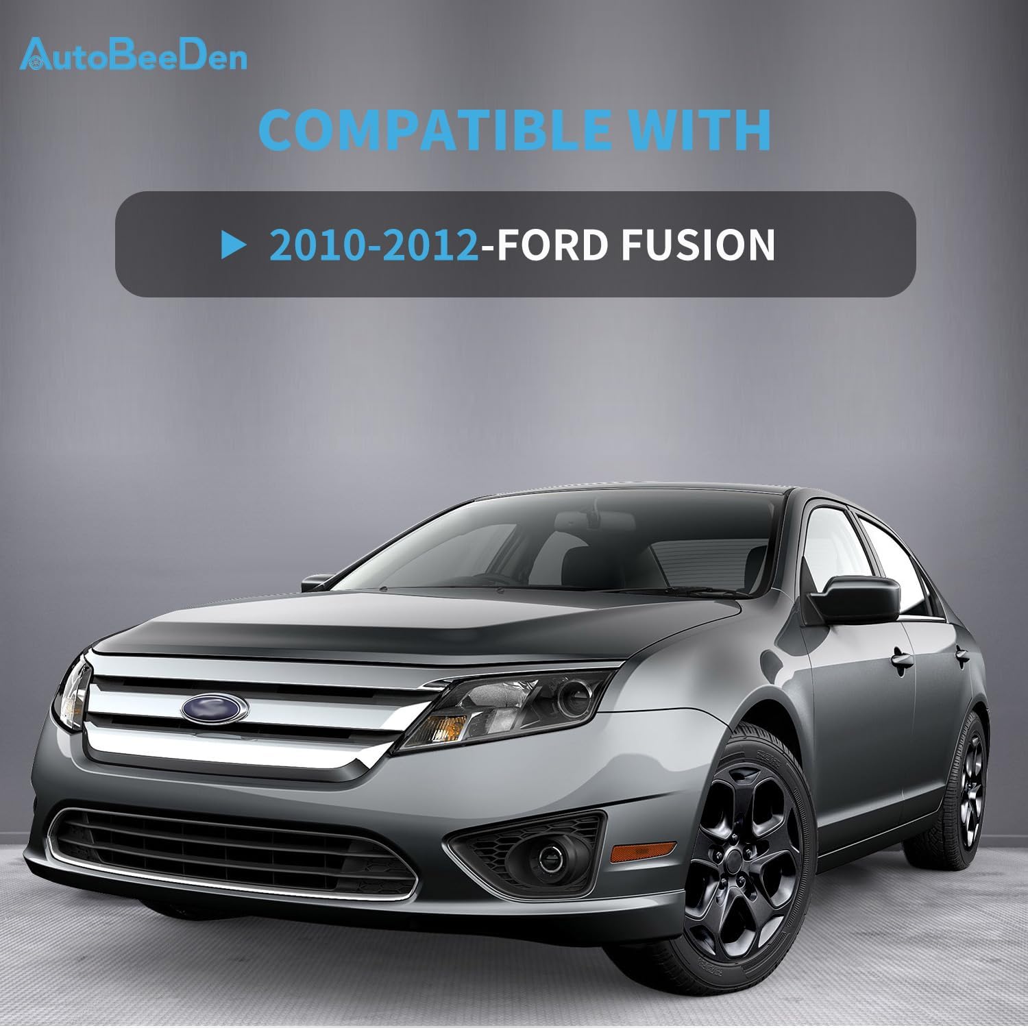 4-Pack Hubcaps Wheel Covers Compatible with Ford Fusion 2010 2011 2012, AE5Z1130D, 17 inch 17" (Black Color)