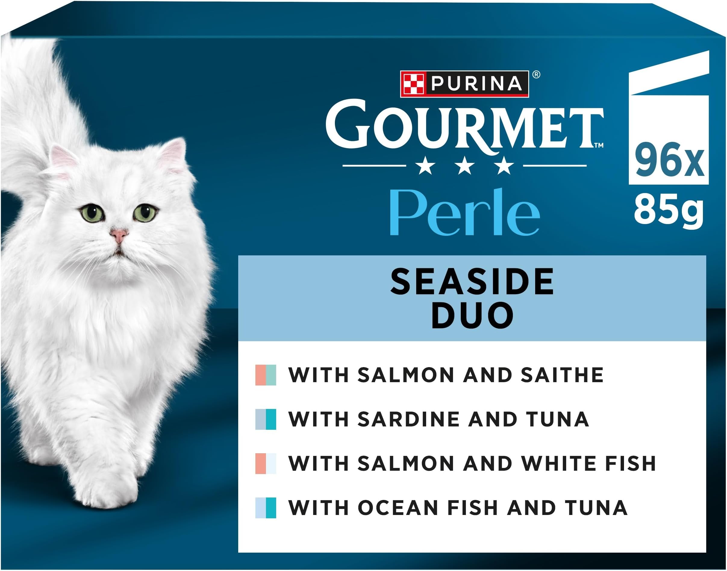 Perle Seaside Duo Mini Fillets in Gravy Wet Cat Food 96x85g