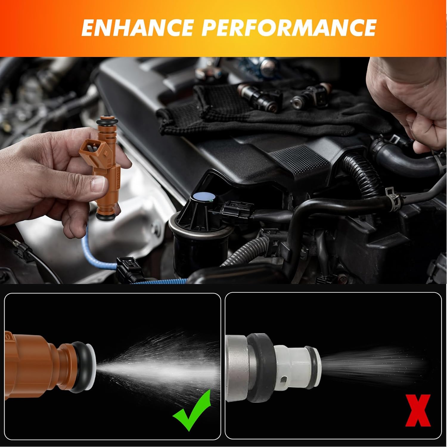 1996-2014 Fuel Injector Compatible for Volvo C70 97-05 S60 00-10 S70 97-00 S80 98-06 V70 96-07 XC70 97-07 XC90 02-14, 2.0L 2.4L 2.5L 2.8L 2.9L L5 L6 Turbo Engines, Replace 0280155831