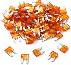 Paquete de 100 fusibles automáticos de 5 AMP APM/ATM 32 V mini fusibles estilo hoja 5A protección contra cortocircuitos fusible de coche (5 amperios)