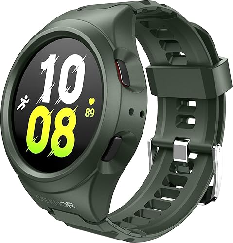 Dexnor Correa para Samsung Galaxy Watch 5, Galaxy Watch 4, bisel elevado y a presión, a prueba de golpes con correa ajustable para Galaxy Watch 5
