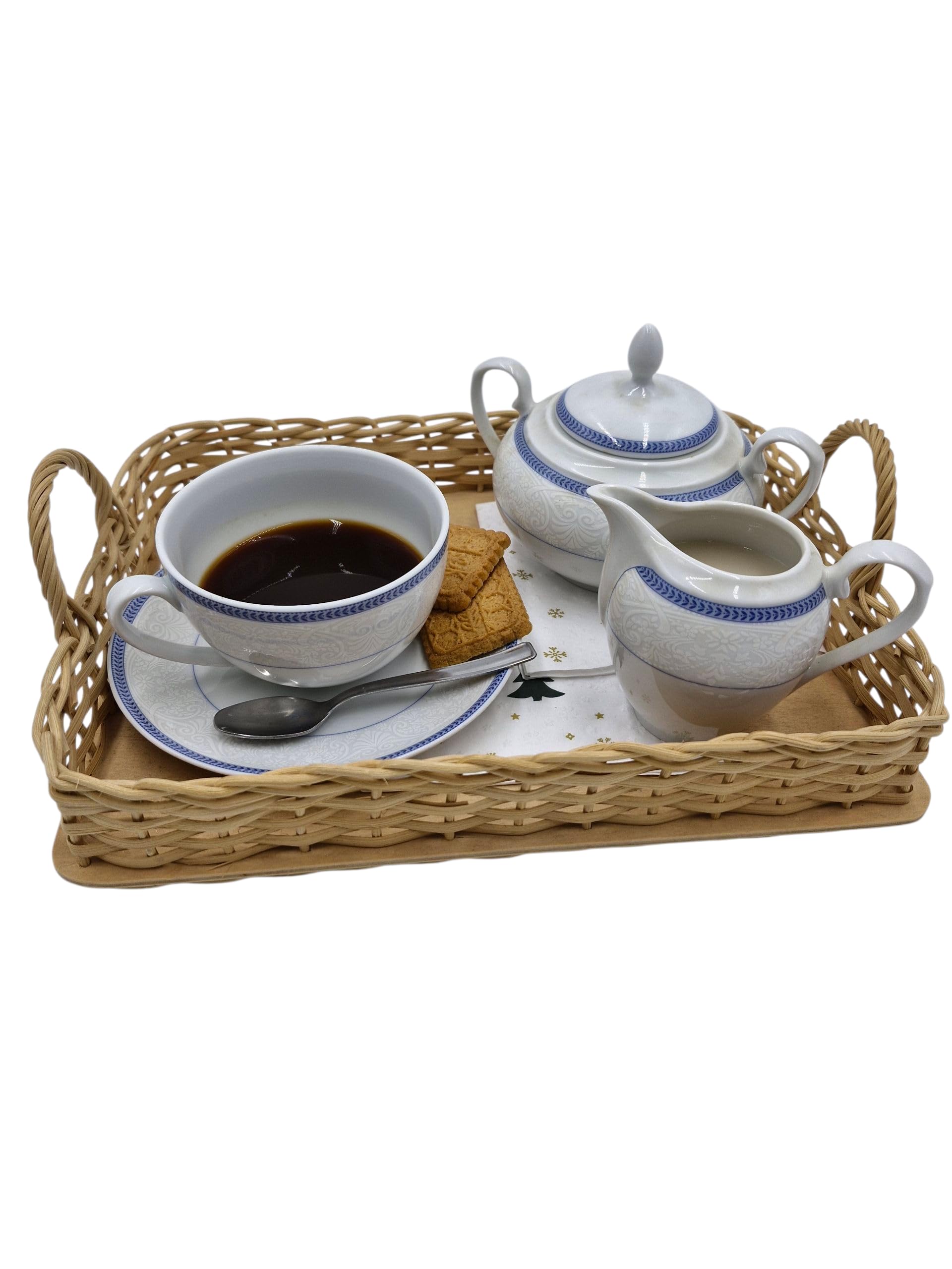 Kit de bandeja para tejer cestas DIY, todo en uno, juego de manualidades, ratán natural, crea tu propia bandeja de mimbre