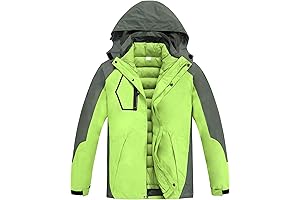 Men's 3 in 1 Waterproof Winter Ski Jacket - Windproof Snowboarding Jackets...