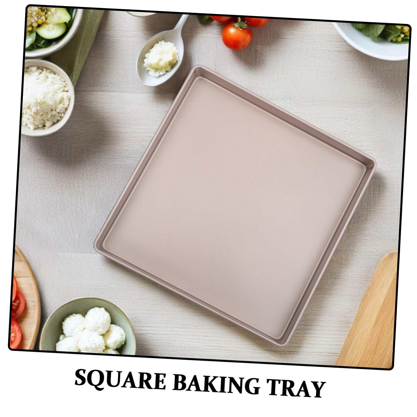 Gadpiparty Teglia Quadrata per Torta in Acciaio al Carbonio Oro Antiaderente Rilascio Facile per Cucina e Matrimonio Versatile per Dolci e Cheesecake