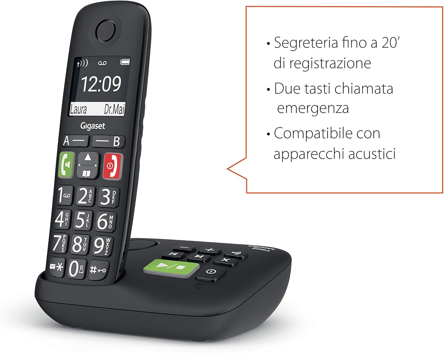 telefono cordless con segreteria telefonica