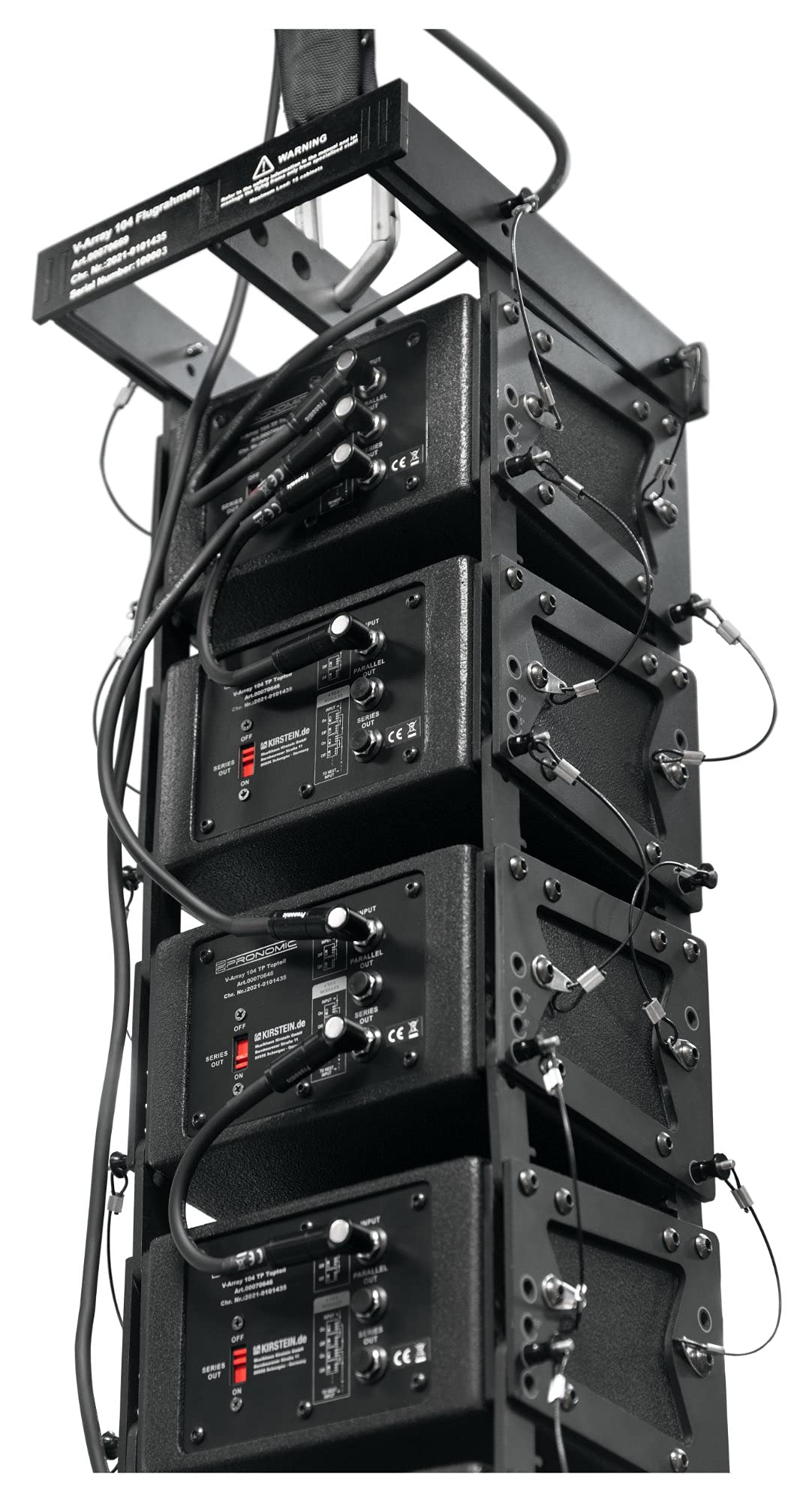 Pronomic V-Array Club Set, 210 Subwoofer, Équipement: 2X woofer 10" | DSP: processeur DSP 96 kHz, 48 bits, Récepteur Bluetooth® 4.2, Presets DSP: FLAT, LIVE1, LIVE2, 2x sortie ligne XLR, 104 Top