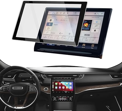 CDEFG Protector de pantalla para Grand Cherokee 2023 2024 de 10.1 pulgadas para Grand Cherokee L 4xe Limited Overland Summit Reserve 2023 2024,