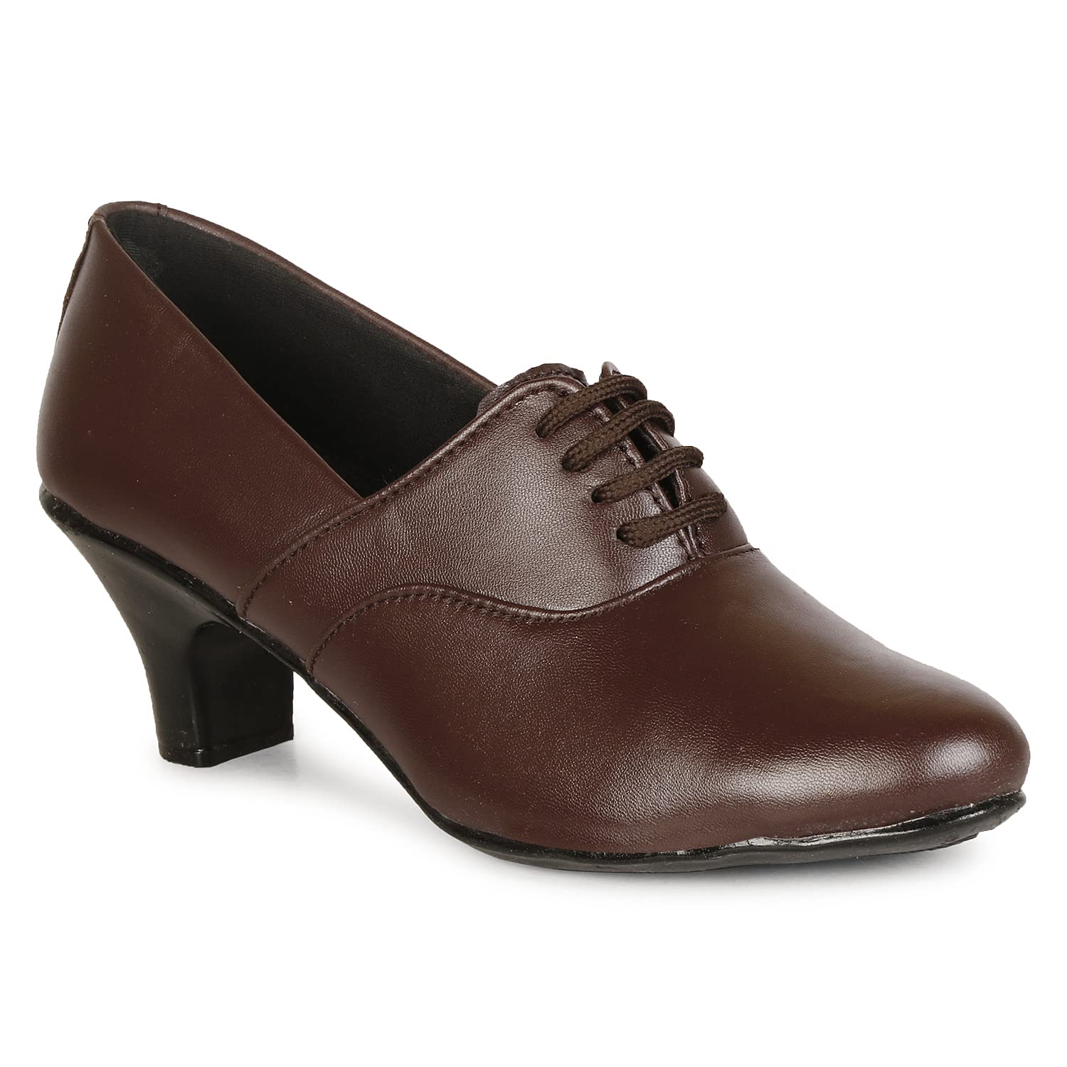 KRAFTER Comfortable High Heel Pump for Women & Girls Pump Brown (B09X1WMJKZ) Amazon Price History, Amazon Price Tracker