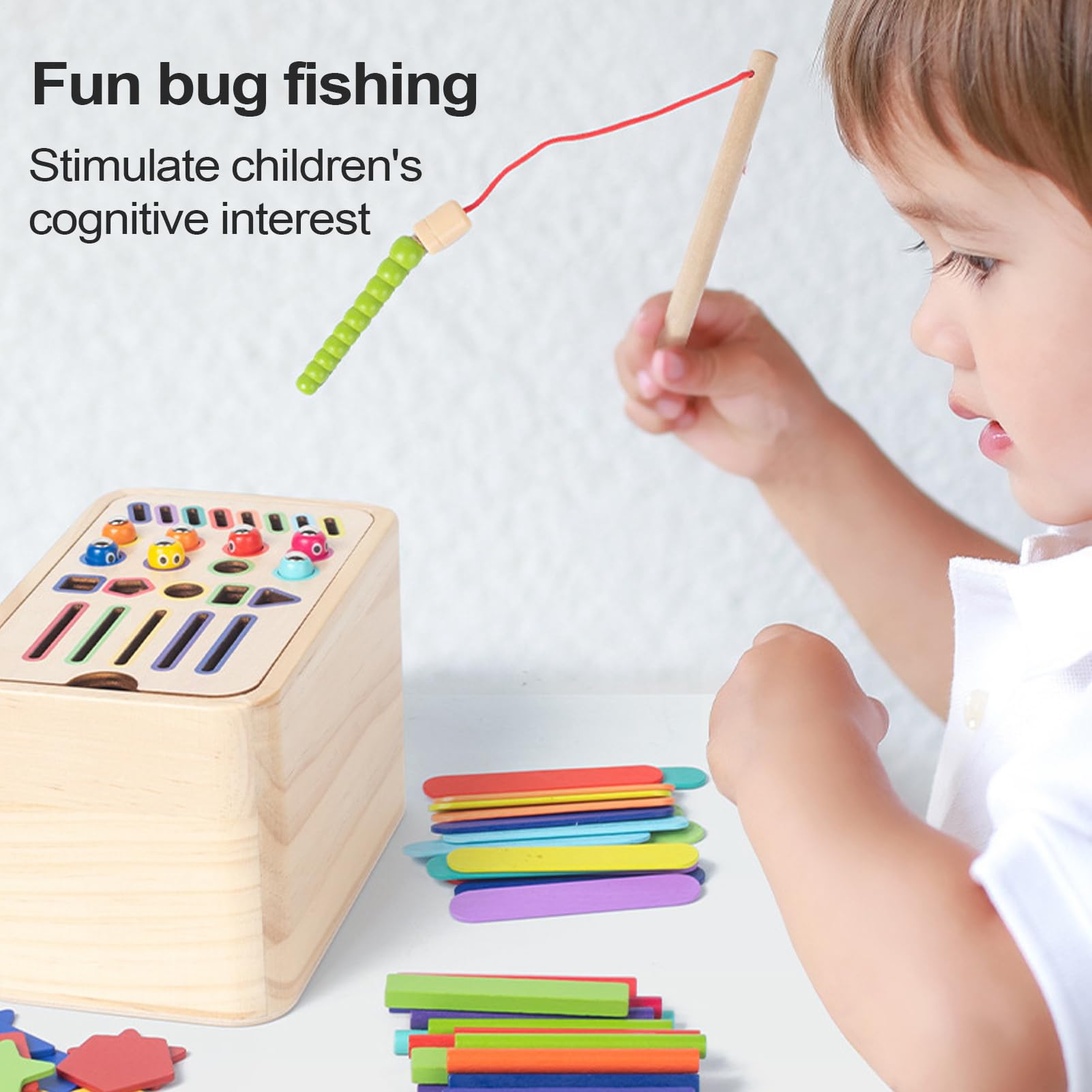 Clasificador De Formas De Pesca Interactivo De Madera Educativo Sensorial