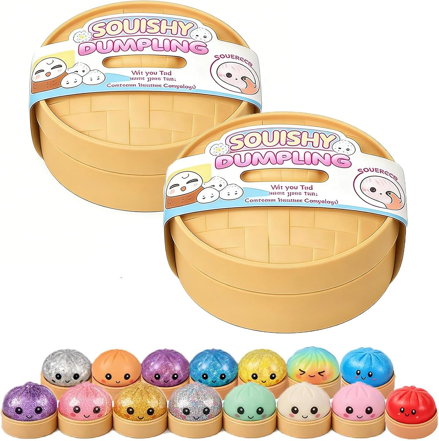 Glitter Dumpling Squishy Mystery Box 234 Pack Surprise Fidget Toy 