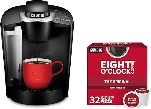 Keurig K-Classic - Cafetera de una sola porción con 8 O'Clock The Original tostado medio, 32 cápsulas K-Cup
