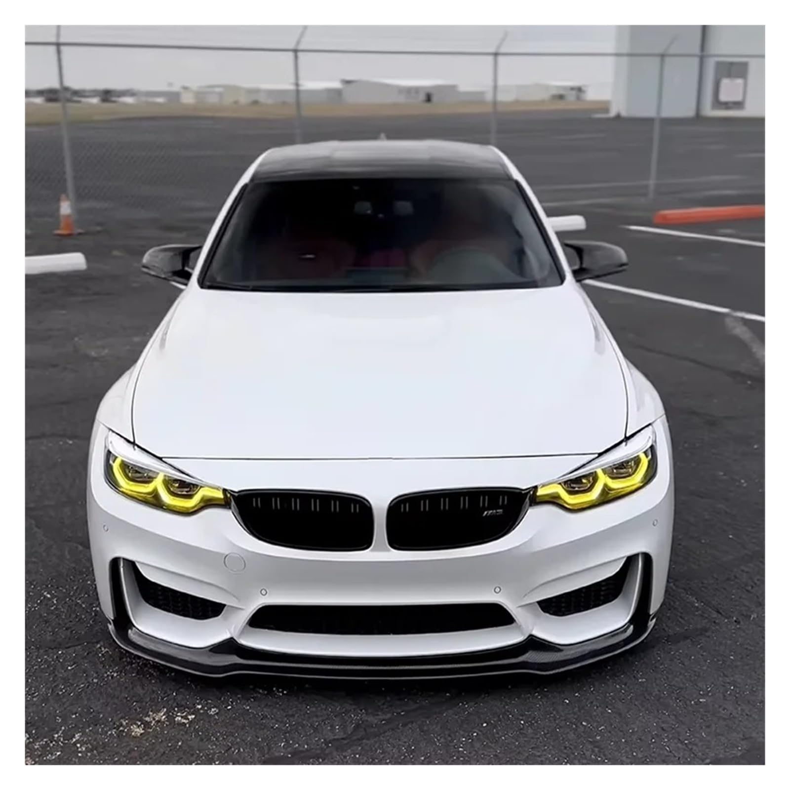 Faros Angel Eyes para coche Para BMW Para M3 Para M4 CSL 4 Series F80 F82 F83 F32 F36 F33 LCI DRL Color Amarillo Dorado Módulo LED Luz Circulación Diurna Anillos halo LED(Yellow)