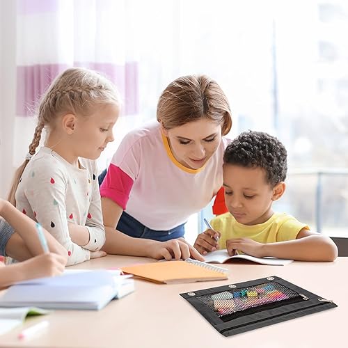 Miniatura 3 de IKAYAS 20 bolsas para lápices con cremallera, bolsa de 3 anillos para lápices para el aula, estuche a granel para lápices, estuche para guardar