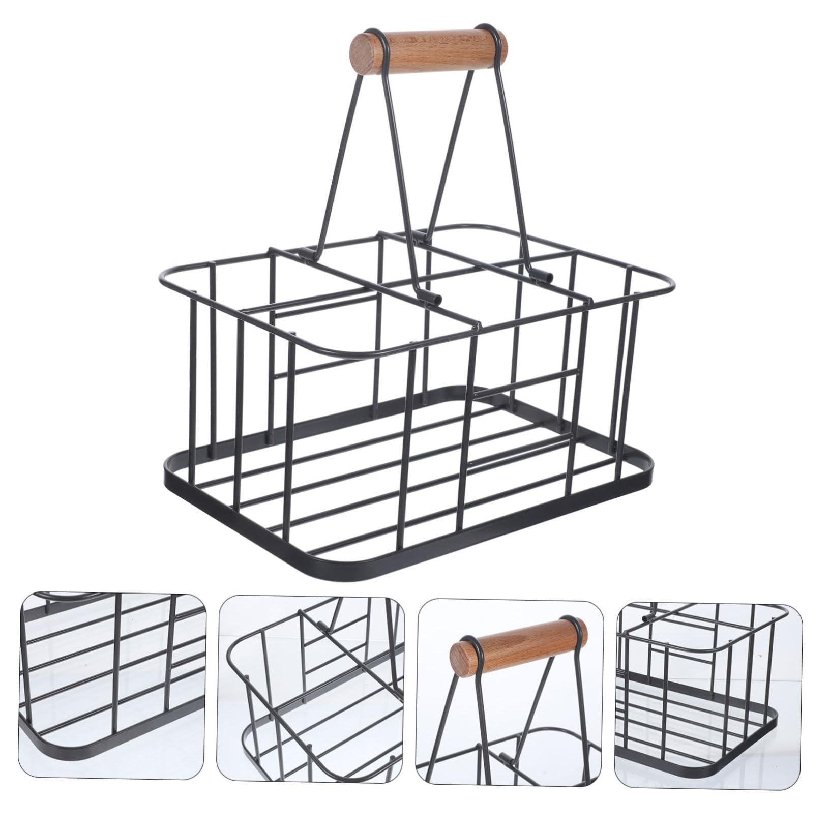 Cabilock 1 Pc Estante De Cerveza Portátil Organizador De Botellas Celebración De Cerveza Condimento De Alambre Encimera Canasta De Cerveza Alimento Viajar Alambres Metalicos Familiar Hierro