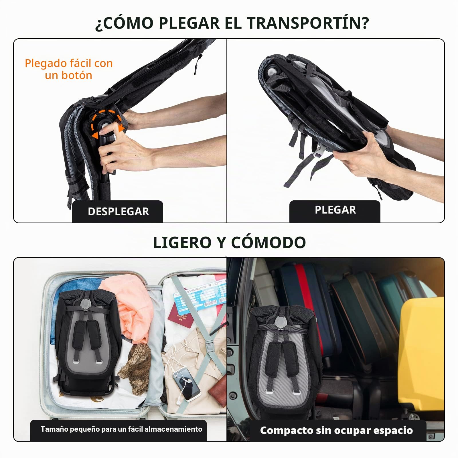 Mochila portabebés para senderismo con cubierta para la lluvia, parasol para respaldo seguro para niños y asiento ergonómico para niños pequeños, soporta 40 libras para niños de entre 6 meses y 3 años
