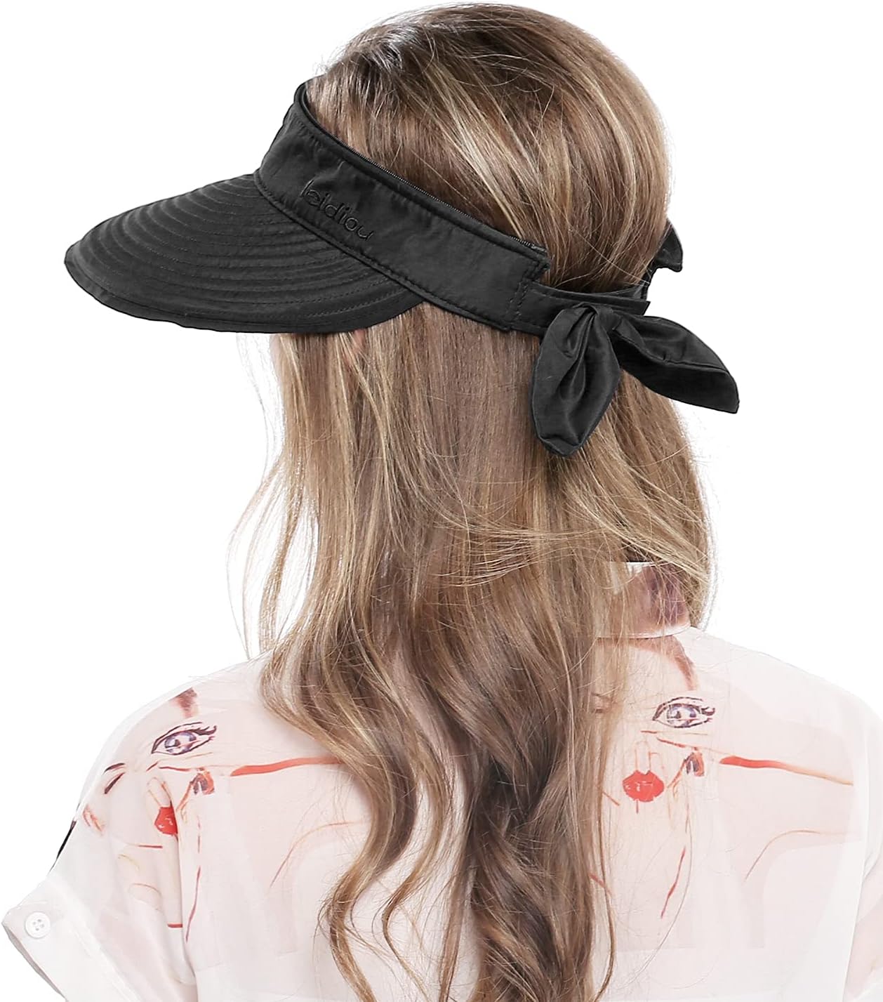 Wide Large Brim Sun Hat Summer UV Protection Thin Hat 2 in 1 Beach Sun Hat - Image 2