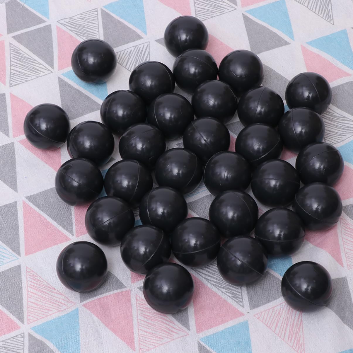 ifundom 50 Bolas de Plástico Negro de 6 Cm para Piscina de Bolas, Seguras para Niños y Bebés, Material PE Resistente Desarrollar la Coordinación Mano-Ojo