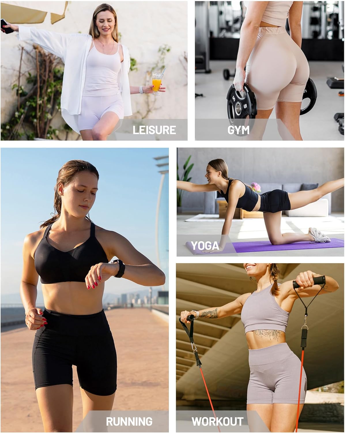 Runhit No Front Seam Biker Shorts for Women - 3''/5''/8'' High Waisted Workout Gym Yoga Spandex Shorts Tummy Control - Image 5