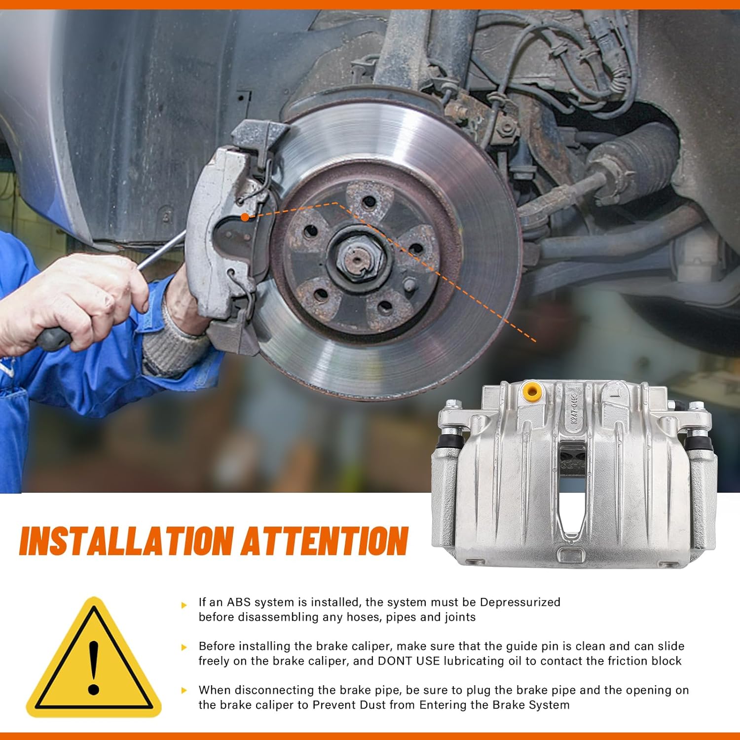 DRIVESTAR 18B4764 18B4765 Rear Brake Calipers for Cadillac Escalade, for Chevy Avalanche 1500/ Silverado 1500/ Suburban 1500/ Tahoe, for GMC Sierra 1500/ Yukon, OE-Quality New Disc Brake Caliper Pair